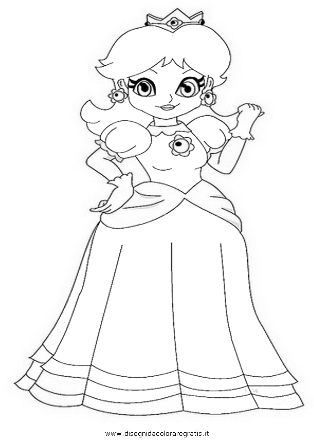 daisy from mario coloring pages - photo #18