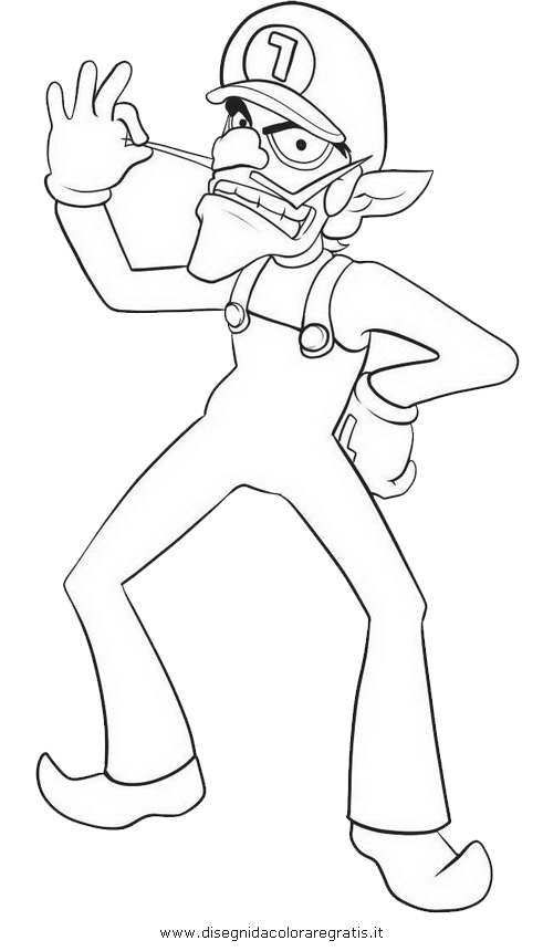 wario and waluigi coloring pages - photo #6