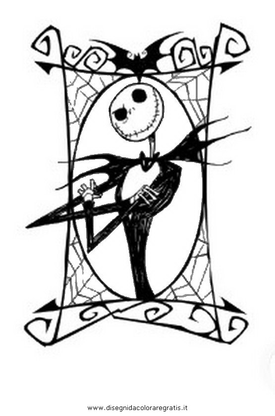 jack skellington nightmare before christmas coloring pages - photo #5