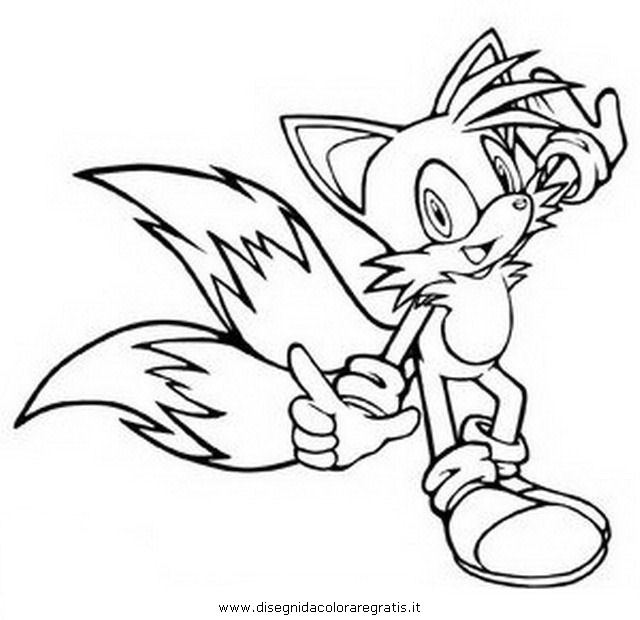 tails the fox coloring pages - photo #23