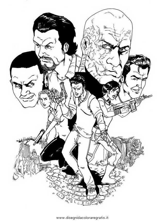 uncharted 3 coloring pages - photo #4