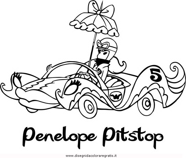 wacky races coloring pages - photo #2