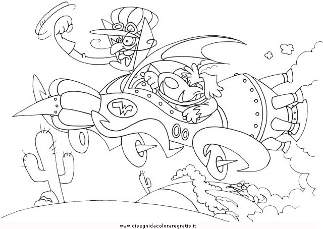 wacky races coloring pages - photo #18