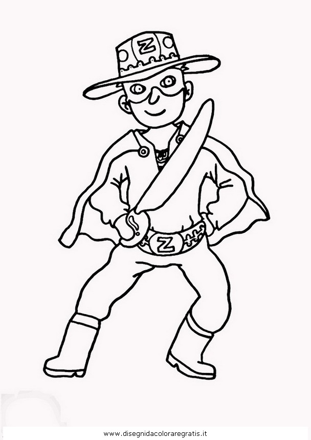 zorro coloring pages - photo #25