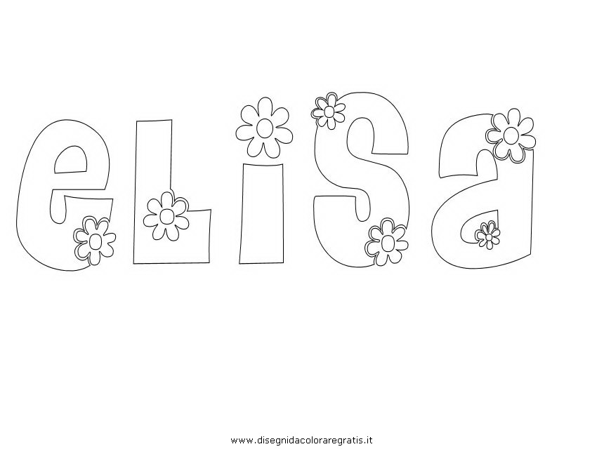 Disegno elisa03 misti da colorare