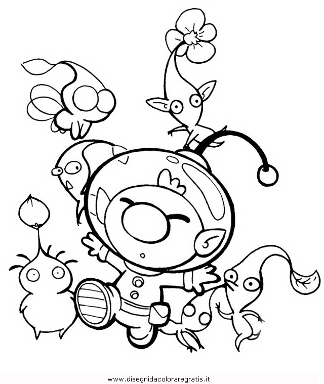 Pikmin Coloring Coloriage Printable Super Nintendo Brawl Smash Bros