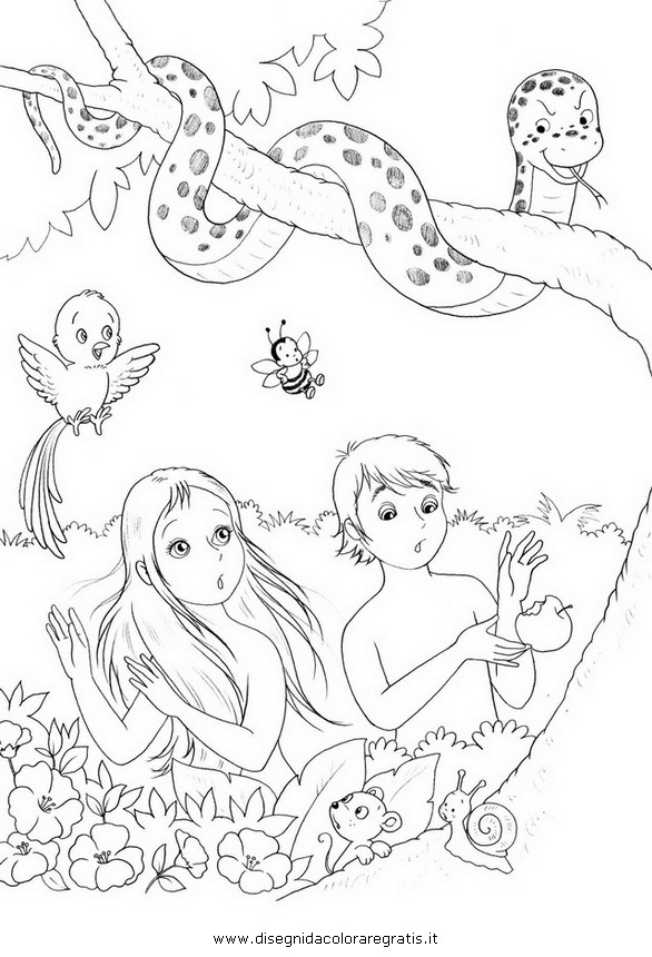 Disegno paradiso 02 categoria religione da colorare for La creazione del mondo per bambini disegni da colorare