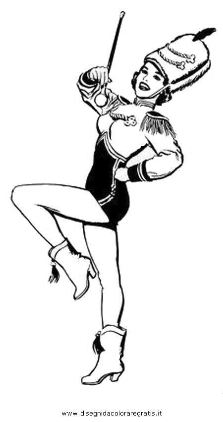 majorette twirling coloring pages - photo #9