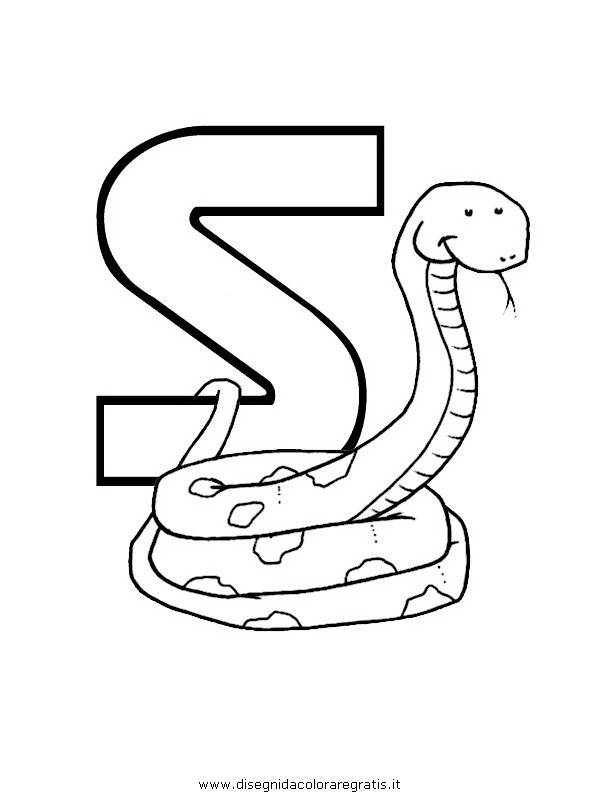 Disegno Alfabeto Serpente Categoria Alfabeto Da Colorare