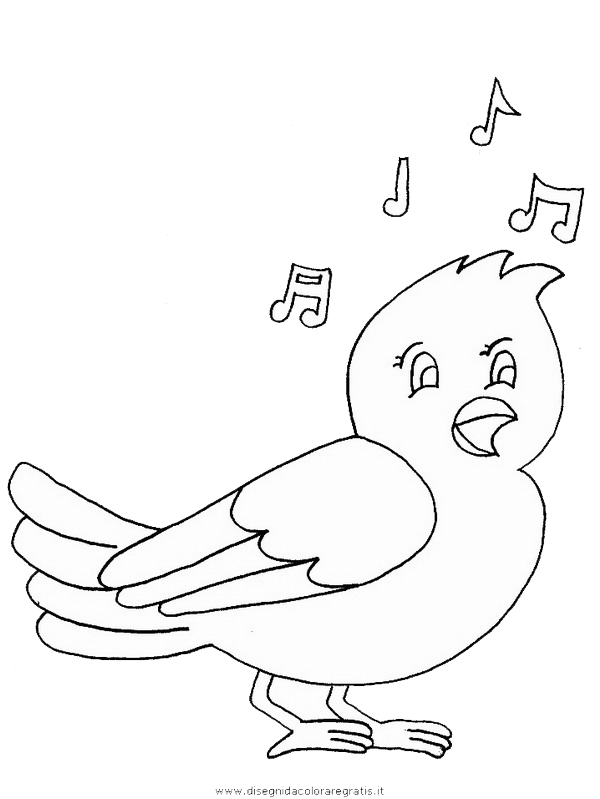 Disegno bird-song animali da colorare.