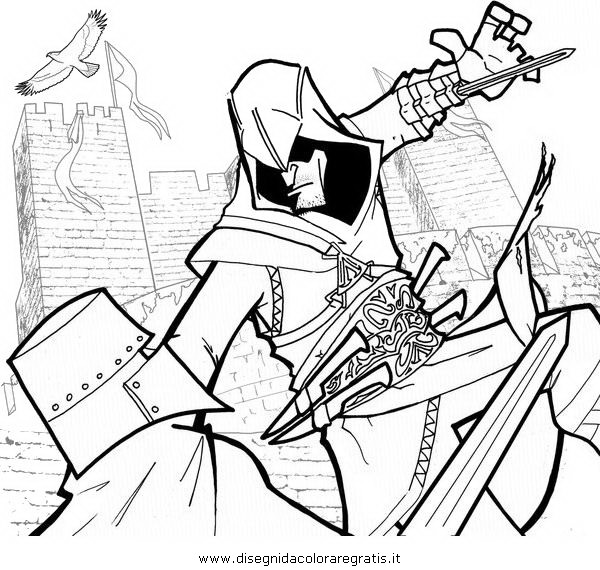 Disegno Assassin Creed 18 Personaggio Cartone Animato Da Colorare