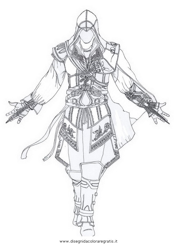 Disegno Assassin Creed 22 Personaggio Cartone Animato Da Colorare