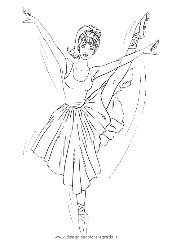 Disegno barbie_083: personaggio cartone animato da colorare