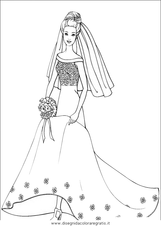 Disegno barbie_101: personaggio cartone animato da colorare