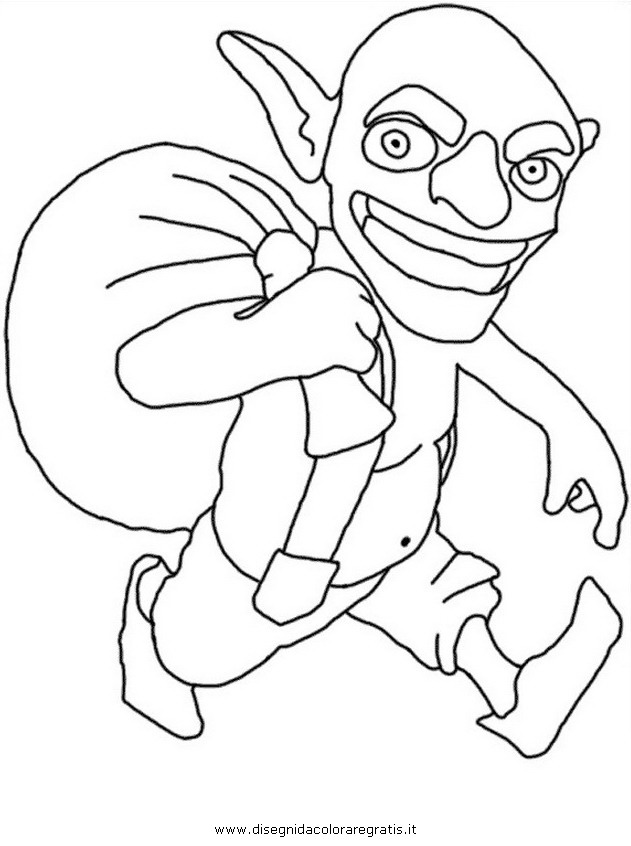 Disegno Clashofclans Goblin 001 Personaggio Cartone Animato Da Colorare