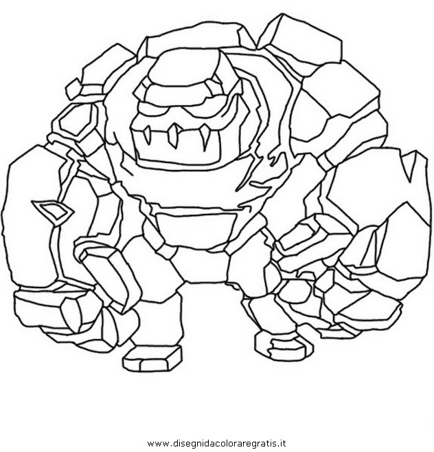 Disegno Clashofclans Golem 001 Personaggio Cartone Animato Da Colorare