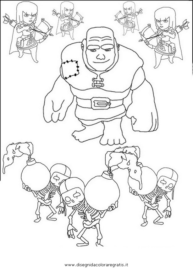 Disegno Clashofclans Offensegroup 001 Personaggio Cartone Animato Da Colorare