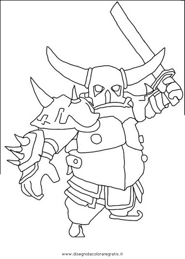 Pekka From Clash Of Clans Coloring Pages