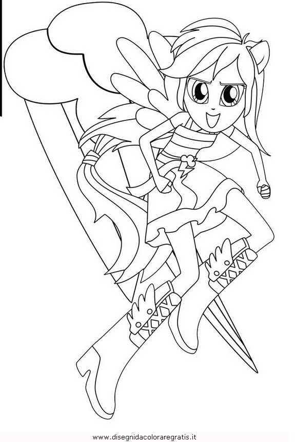 Disegno Equestria Girl 06 Personaggio Cartone Animato Da Colorare