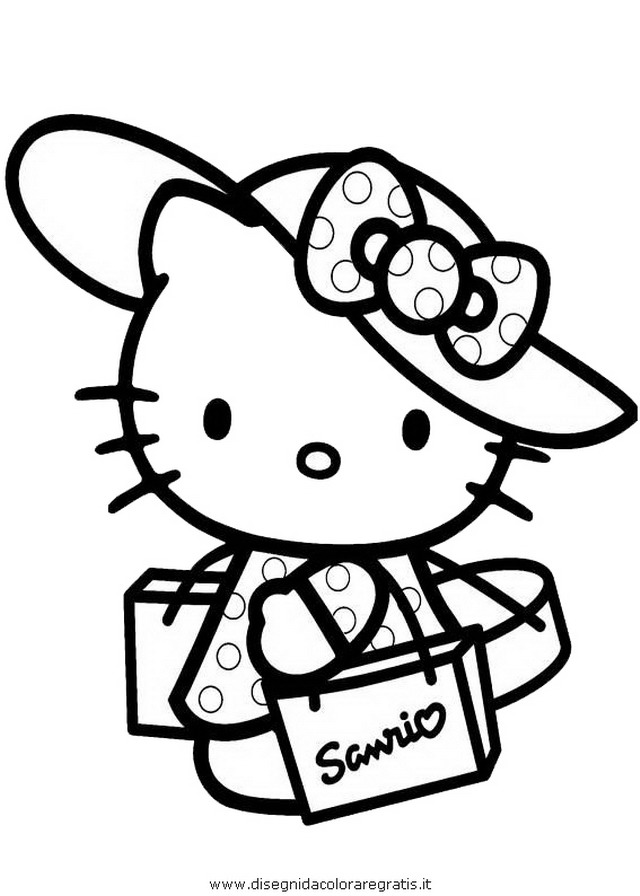 Disegni Da Colorare Di Natale Con Hello Kitty.Disegno Hello Kitty 64 Personaggio Cartone Animato Da Colorare