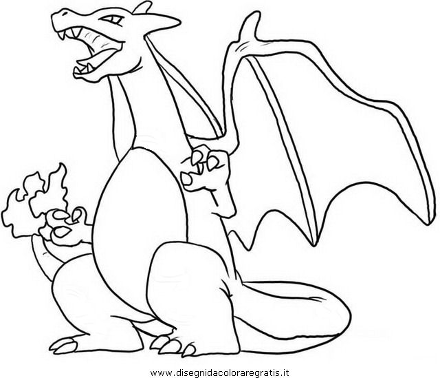 Disegno Charizard Pokemon 1 Personaggio Cartone Animato Da Colorare