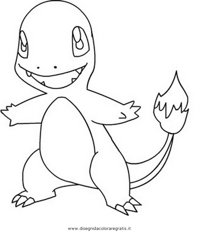 Disegno Pokemon Charmender Personaggio Cartone Animato Da Colorare