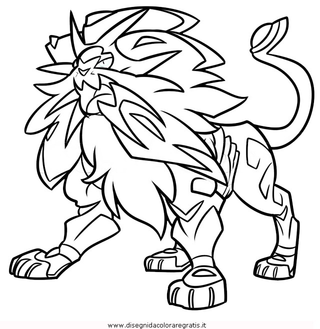 Disegno Pokemon Solgaleo 1 Personaggio Cartone Animato Da Colorare