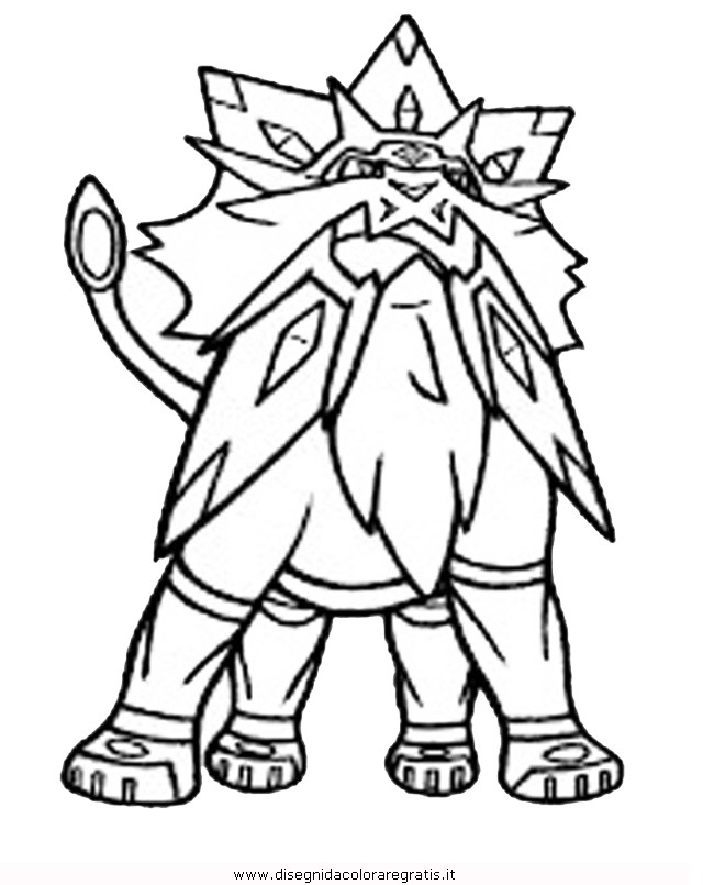 Coloriage Solgaleo Pokemon Sketch Coloring Page