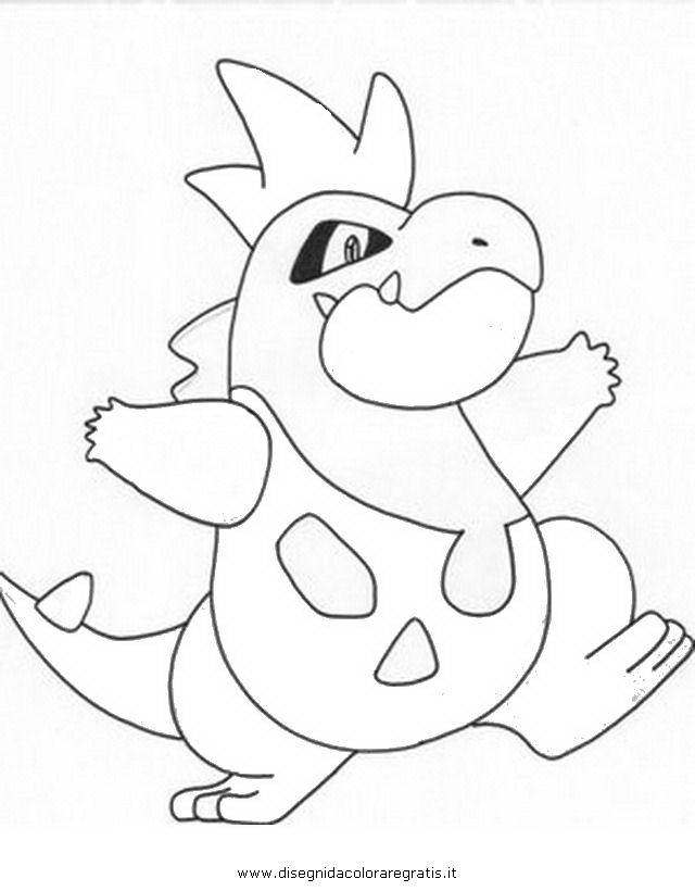 Disegno pokemon_croconaw2: personaggio cartone animato da colorare