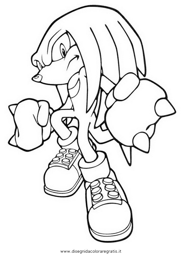 Disegno Sonic Knuckles Personaggio Cartone Animato Da Colorare Images ...