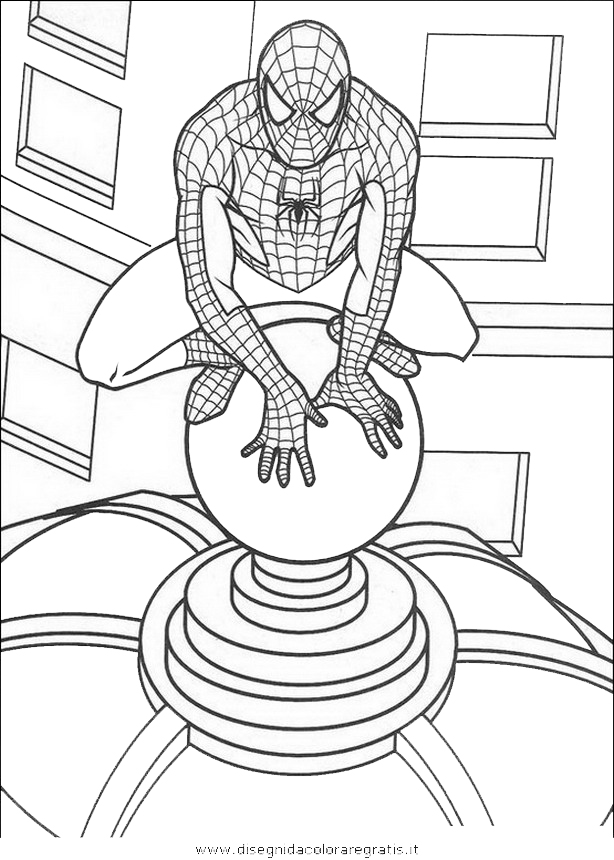 Disegno uomo_ragno_11: personaggio cartone animato da colorare