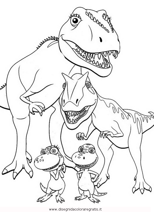 Disegno Treno Dinosauri 21 Personaggio Cartone Animato Da Colorare