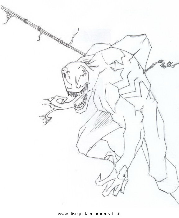 Disegno venom_04: personaggio cartone animato da colorare