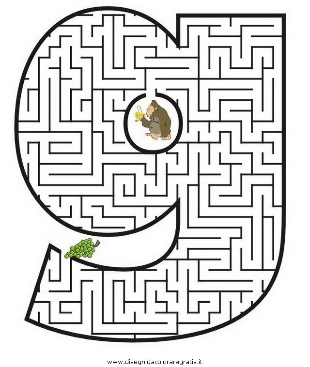 Disegno labirinto_lettere_13 categoria giochi da colorare