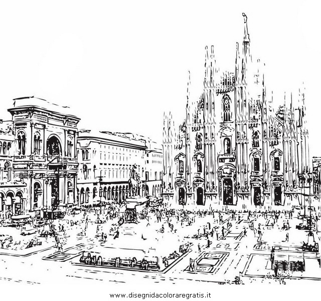 Milano Disegno Da Colorare