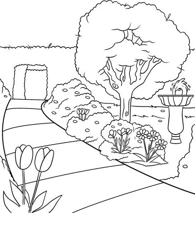 Disegno Giardino Giardini 1 Misti Da Colorare