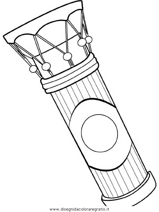 Disegno Tamburo Africano Misti Da Colorare