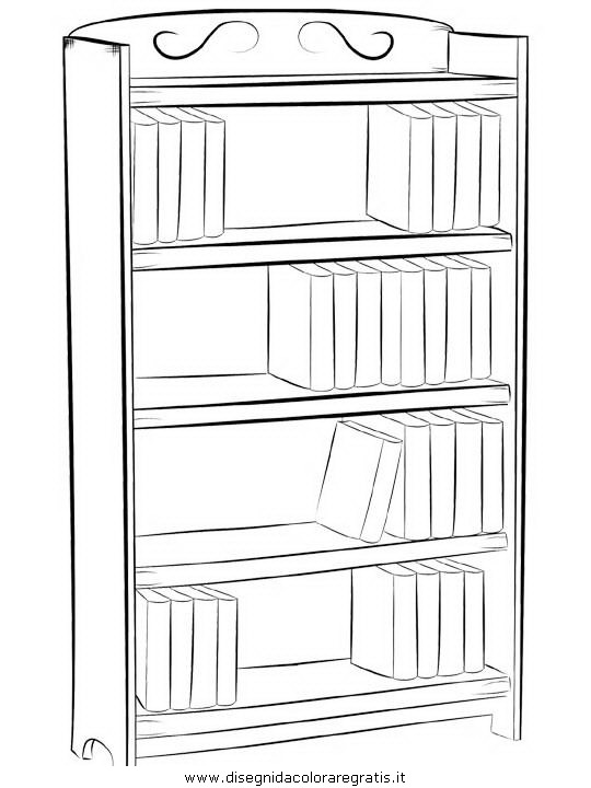 Disegno Libreria Misti Da Colorare