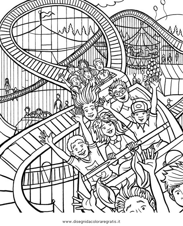 Disegno lunapark_03 misti da colorare