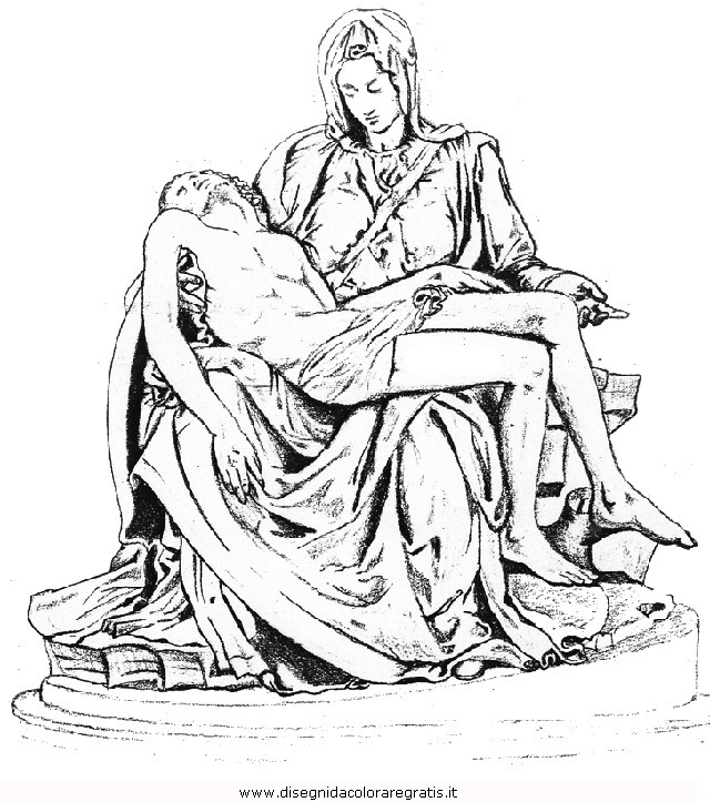 Disegno Michelangelo Pieta Misti Da Colorare