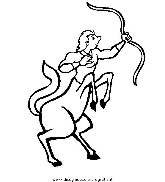 Disegno segni zodiacali saggittario misti da colorare Disegni dei segni zodiacali