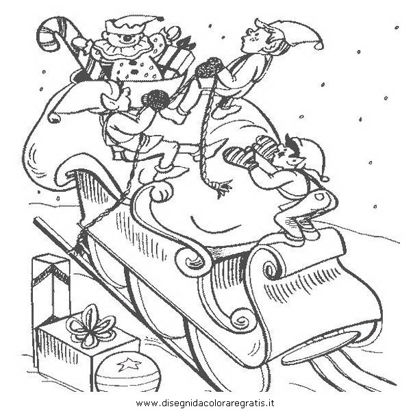 Disegno Babbonataleslitta14 Categoria Natale Da Colorare