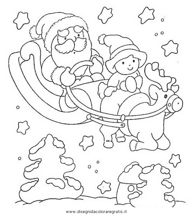 Disegno Babbonataleslitta35 Categoria Natale Da Colorare