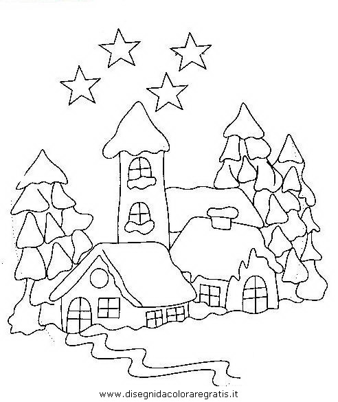 Disegni Casette Di Natale.Disegno Natale Paesaggi 33 Categoria Natale Da Colorare