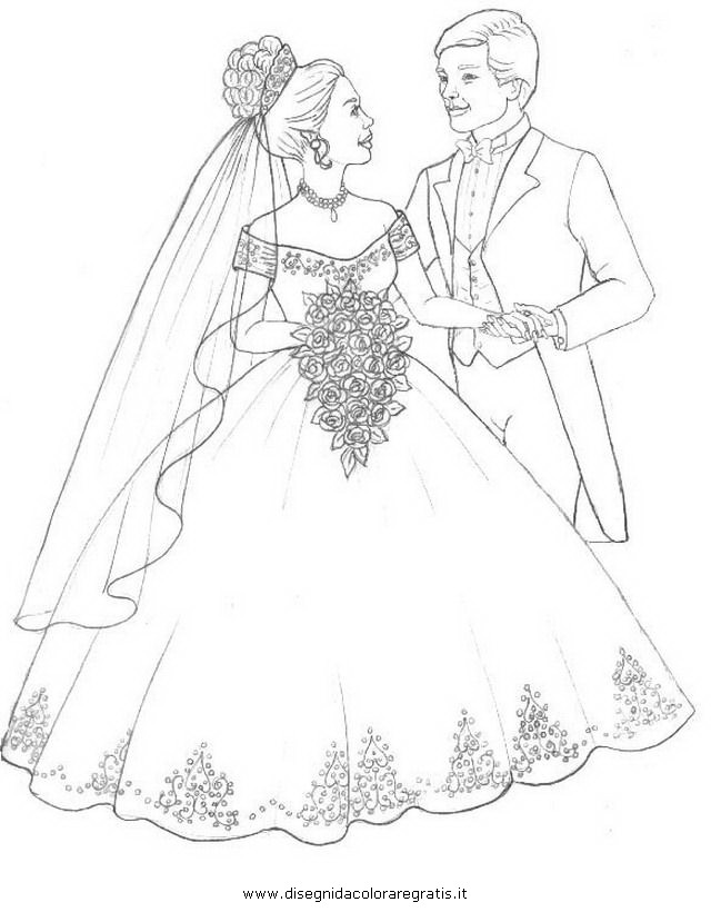 Disegno Sposa Spose 6 Categoria Persone Da Colorare