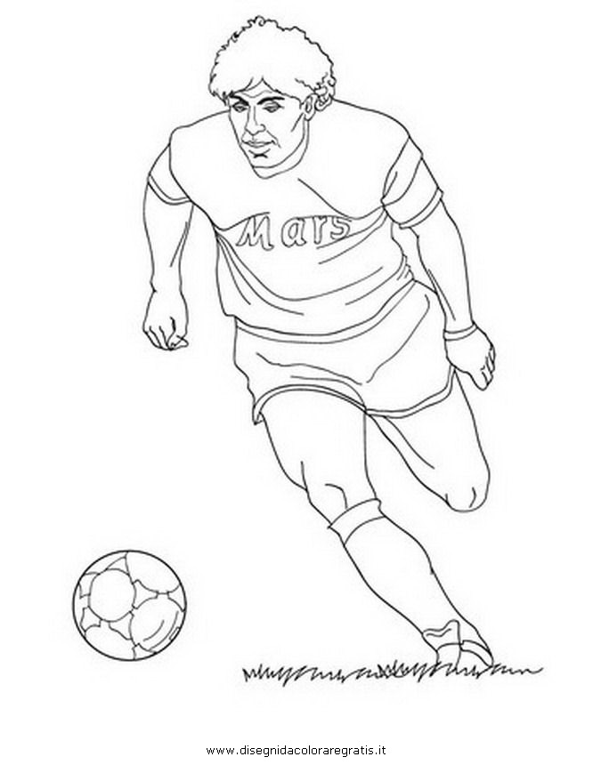 Disegno Maradona Categoria Sport Da Colorare