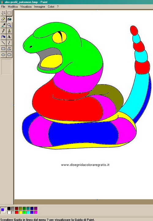colare il disegno con Paint con la latta di vernice